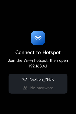 Device hotspot connection prompt